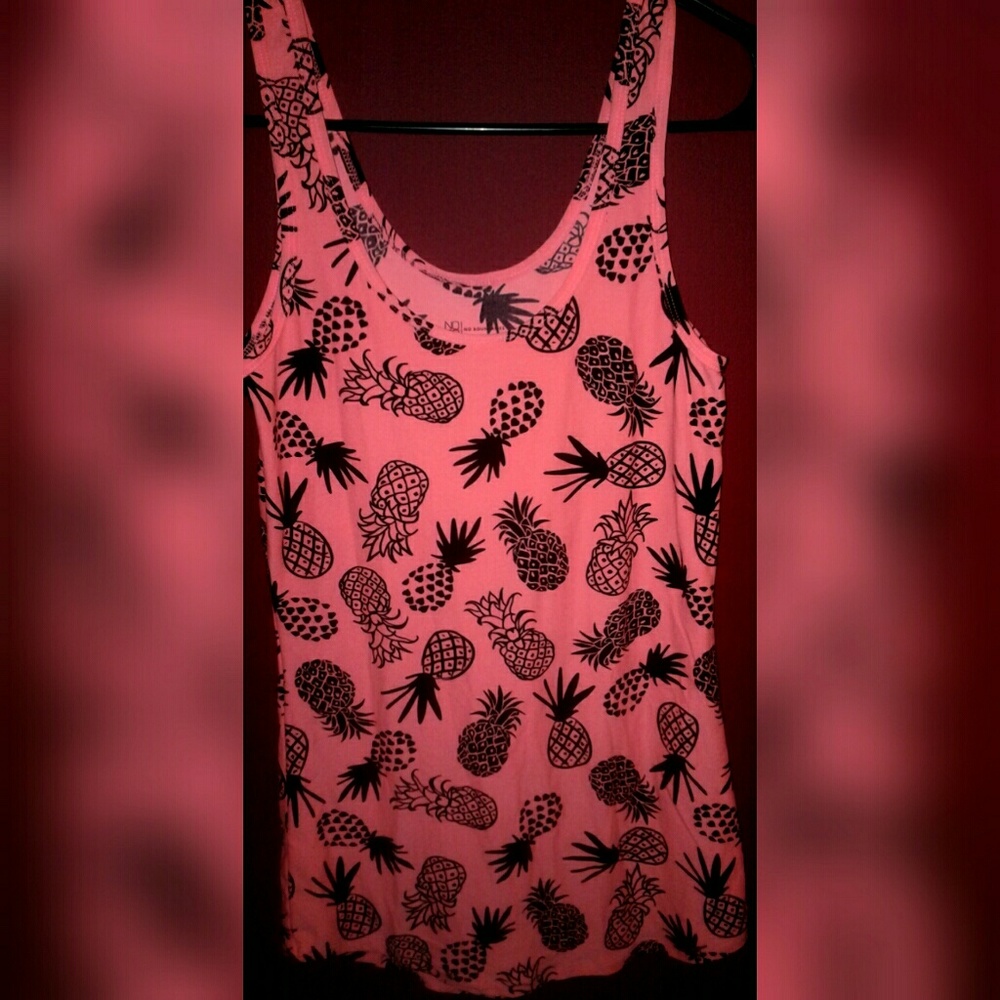 Neon Orange Pineapple Tank☡🍍🍍